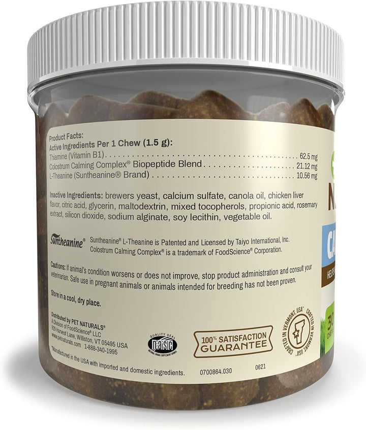Pet Naturals Calming Chews for Medium and Large Dogs, Chicken, 30 Count