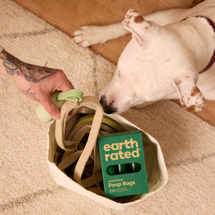 Earth Rated Dog Poop Bags on Refill Rolls, 270 Bags, Unscented