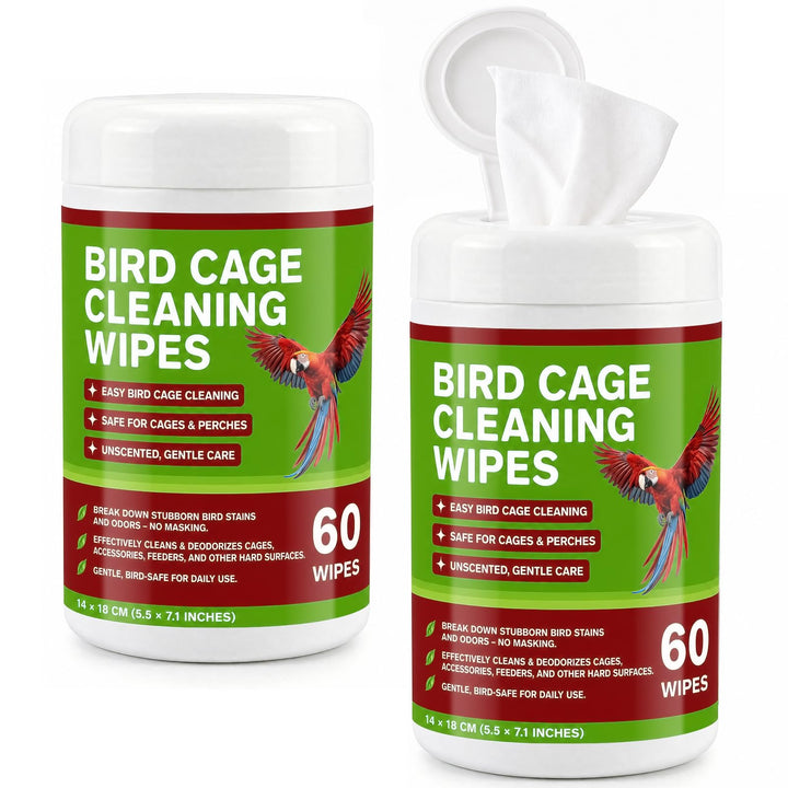 Utadaho Bird Cage Cleaning Wipes, Unscented Wipes for Parrots &amp; Pet Birds