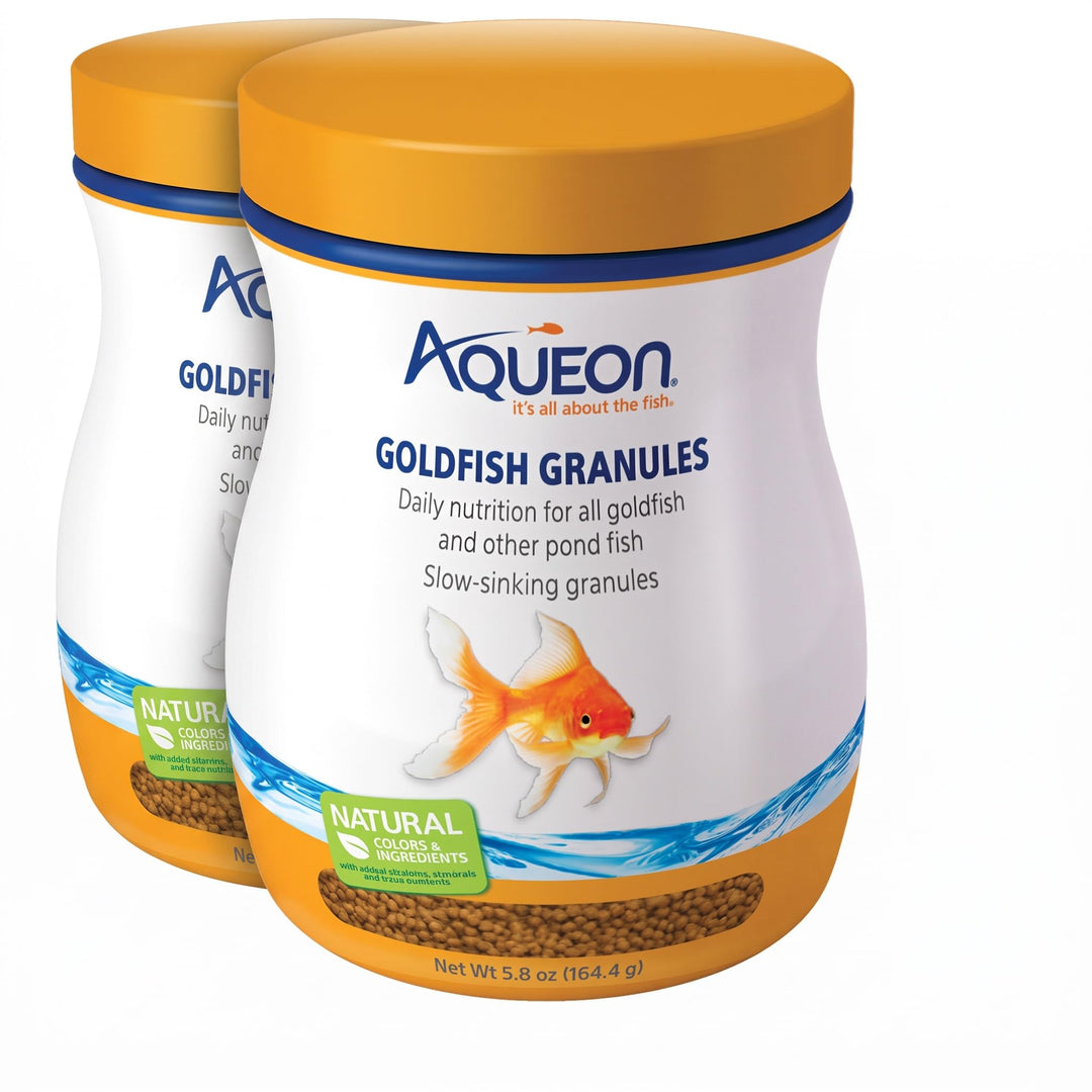 Aqueon Goldfish Fish Food Slow Sinking Granules, 100106053, 5.8 Ounce (Pack of 2)