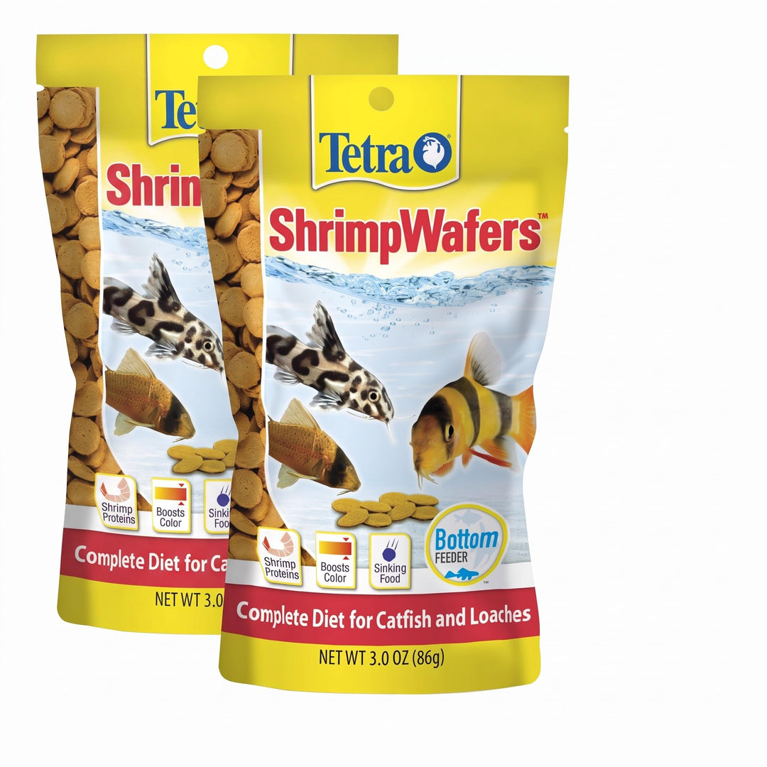 Tetra ShrimpWafers Complete Diet for Catfish and Loaches 3 Ounce,(Pack of 2)