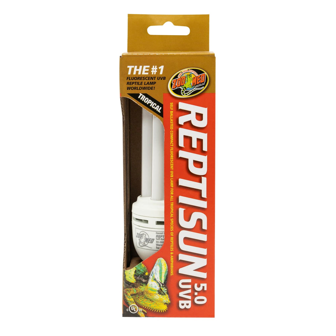 Zoo Med ReptiSun Tropical Compact Fluorescent UVB Lamp, 26 Watts,White