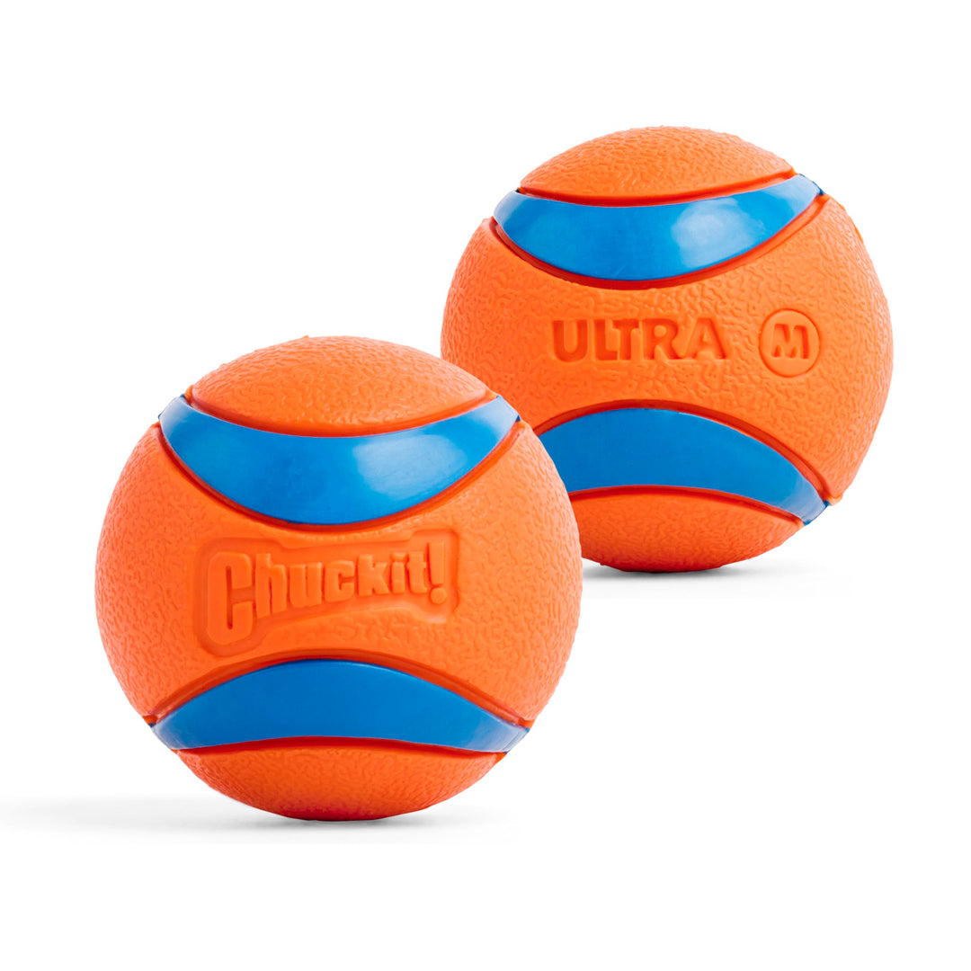 Chuckit! Ultra Rubber Dog Ball, Floating Fetch Toy, Medium 2.5-in, 2-Pack