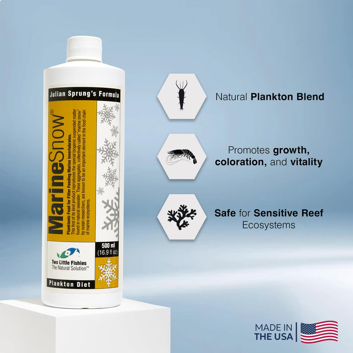 Two Little Fishies MarineSnow Plankton Diet for Reef Aquariums, 500 ml