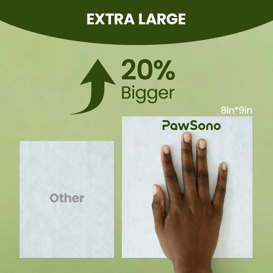 PawSono Hypoallergenic Pet Wipes for Dogs, Cats &amp; Small Animals, 400 Coun