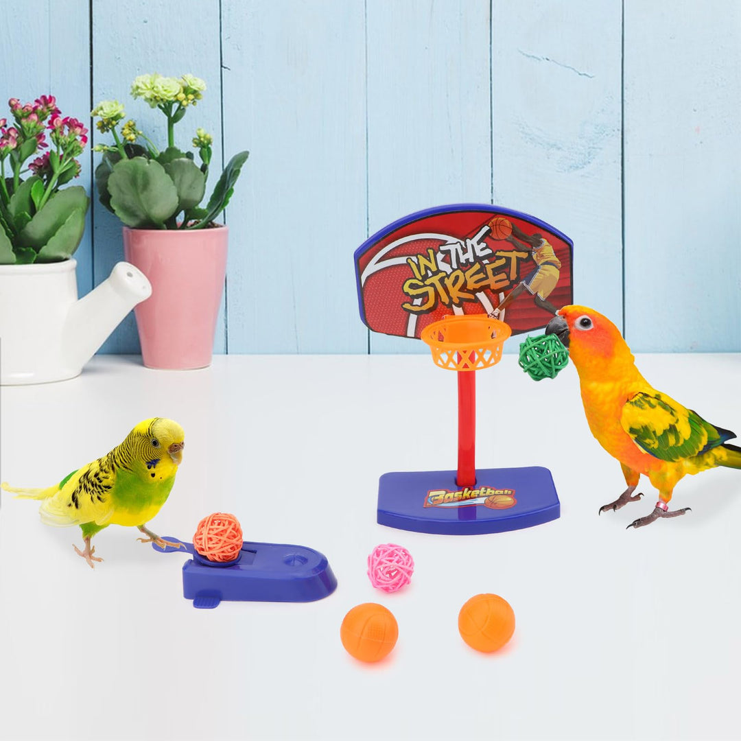 Hypeety Bird Intelligent Mini Basketball Rack Training Toy for Parakeets