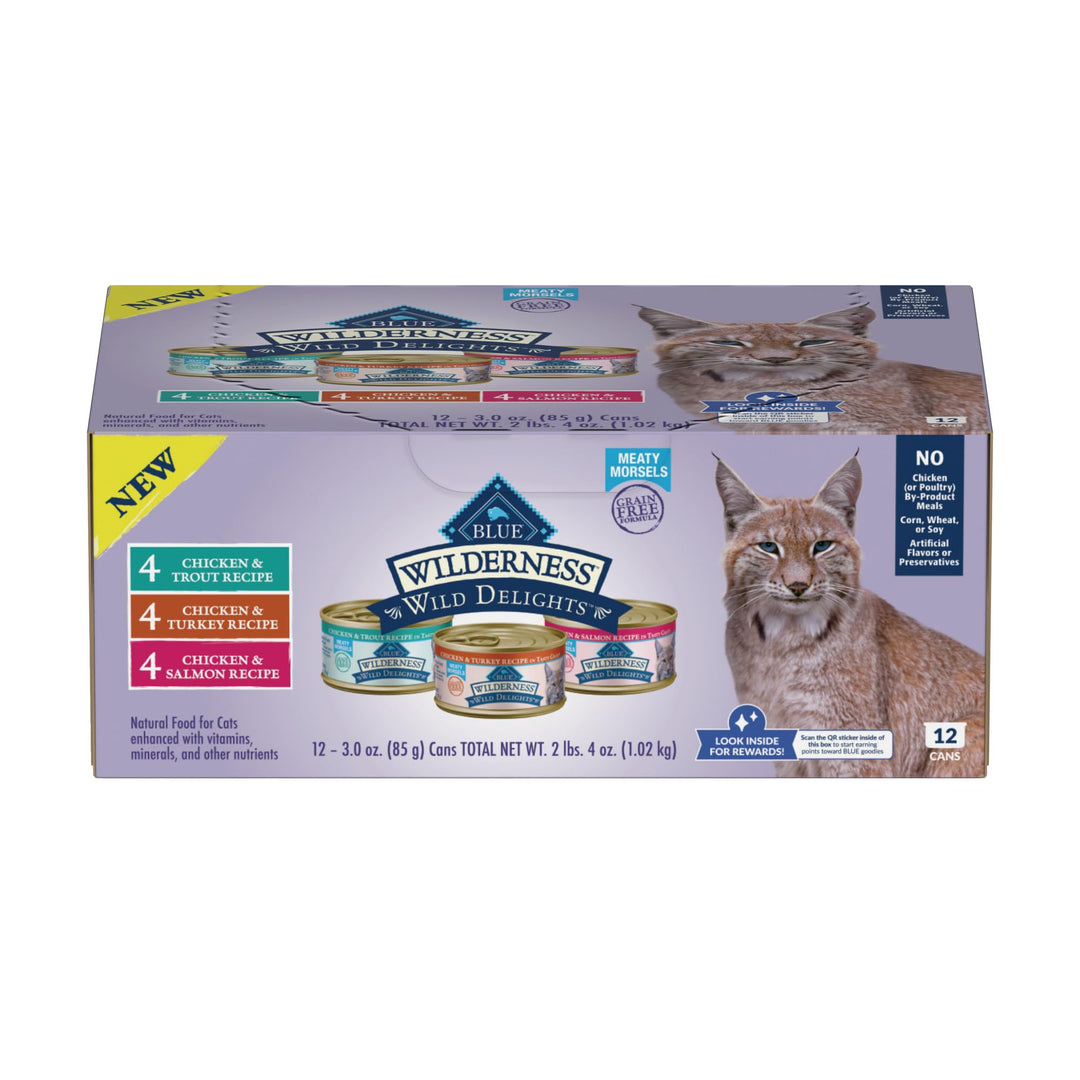 Blue Buffalo Wilderness Wild Delights Meaty Morsels Variety Pack Cat Food