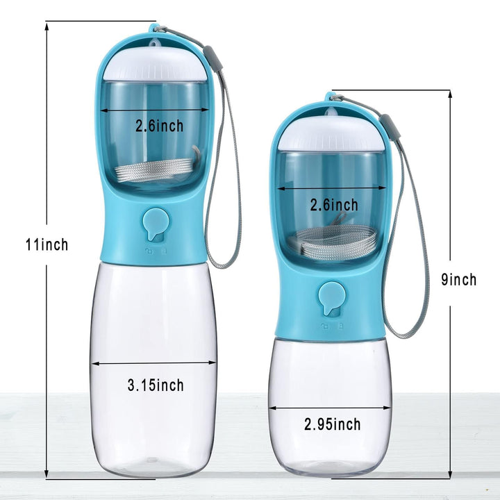 Cibaabo Dog Water Bottle Portable with Food Container &amp; Filter for Travel