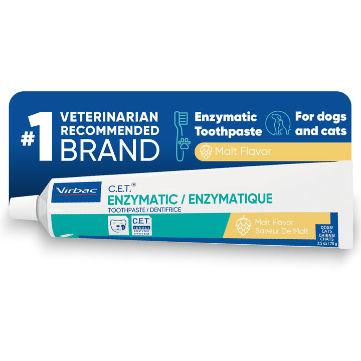 C.E.T. Enzymatic Toothpaste for Dogs and Cats, Malt, 2.5oz