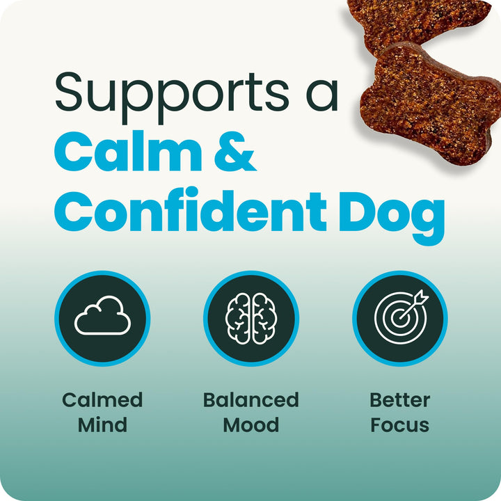 VetriScience Calm &amp; Confident Chews for Dogs, Chicken, 60 Count