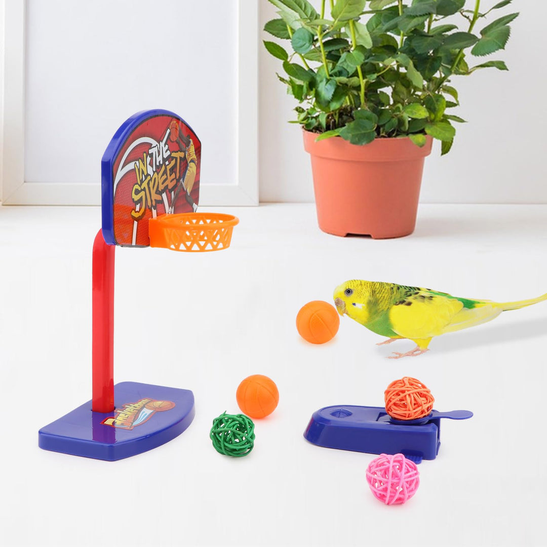 Hypeety Bird Intelligent Mini Basketball Rack Training Toy for Parakeets