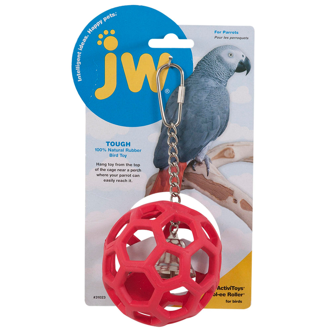 JW Pet Company Activitoys HOL-ee Roller Parrot Toy, 4 Inch Diameter (Colors Vary) (Pack of 2)