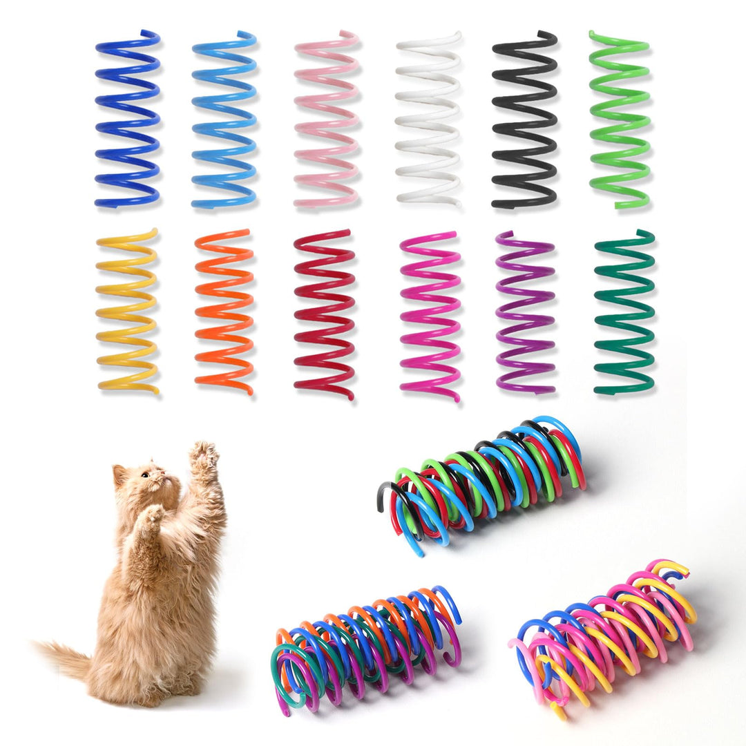 Kitys Fatch 12PCS 12Colors Cat Spring Toys for Indoor Cats