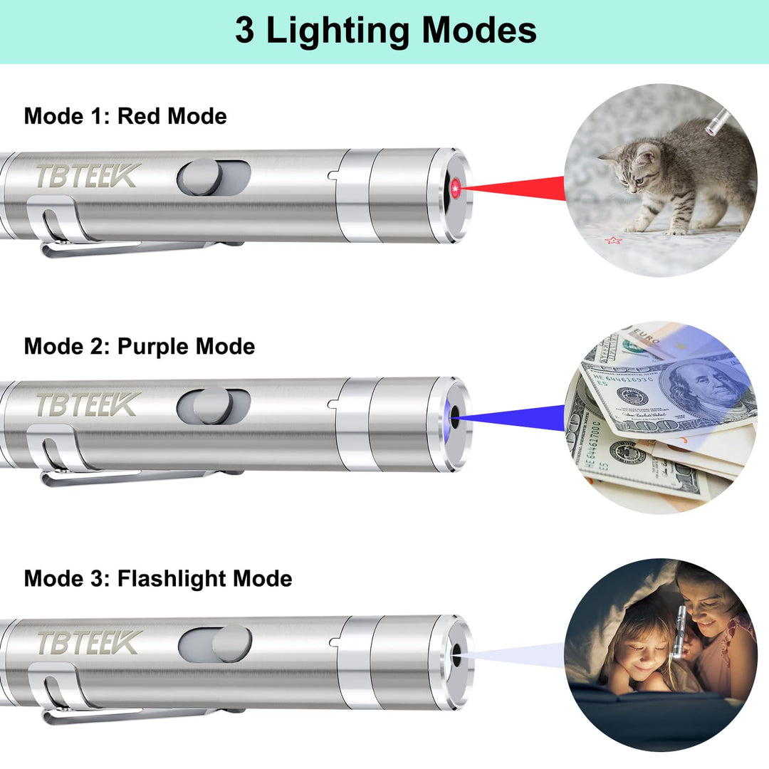TBTeek Cat Toys, Rechargeable, 3 Light Modes &amp; 5 Fun Patterns