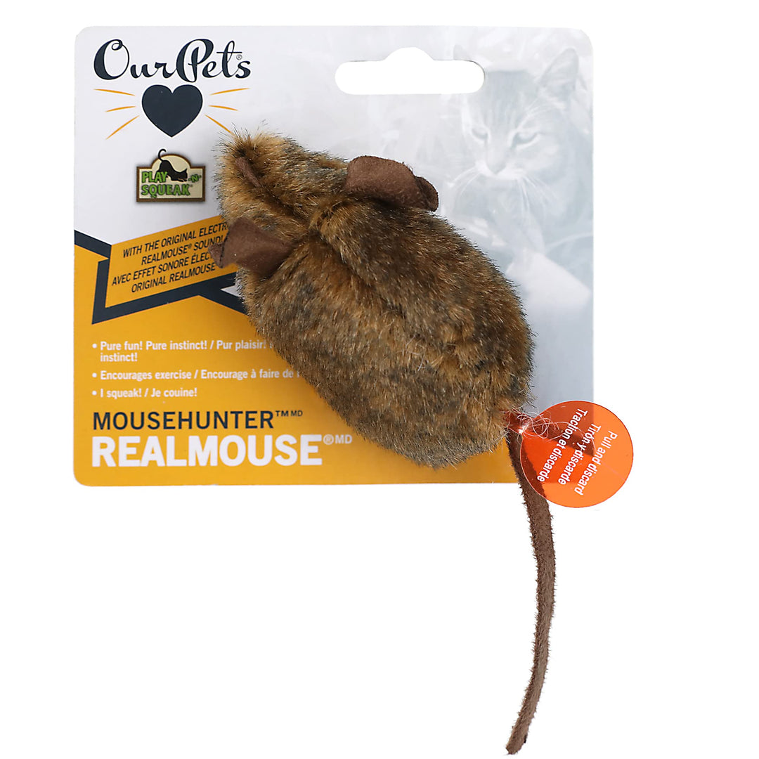 OurPets Play-N-Squeak Mouse Hunter Cat Toys with Catnip