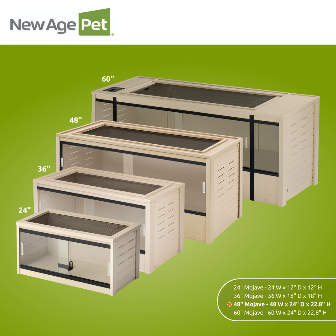 New Age Pet® ECOFLEX® 48" Mojave Reptile Enclosure, Large, Maple