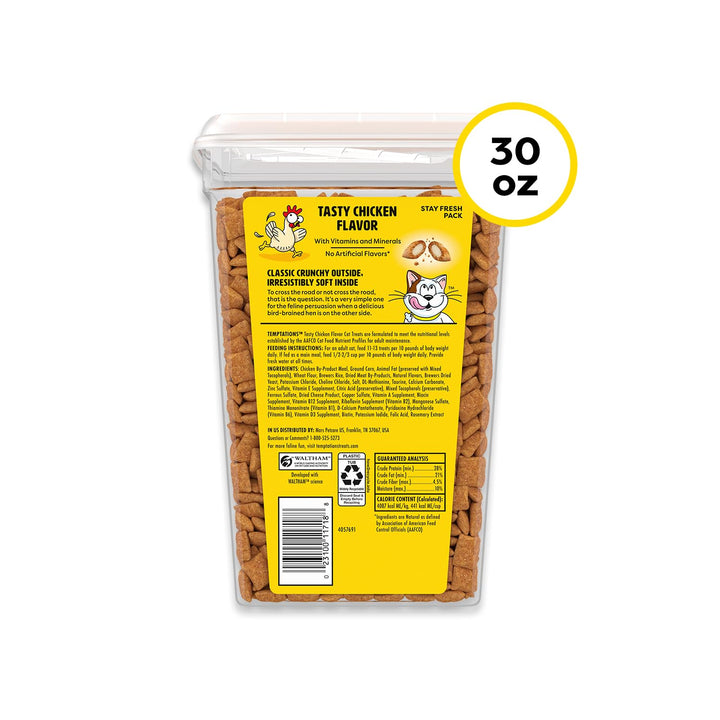 Temptations Classic Crunchy and Soft Cat Treats, Tasty Chicken, 30 oz