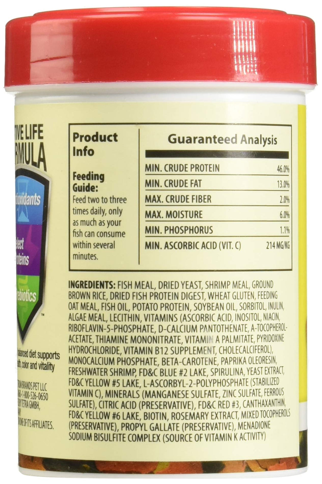 Tetra 77160 TetraColor Tropical Flakes,1-Ounce,185 ml,(Pack of 2)