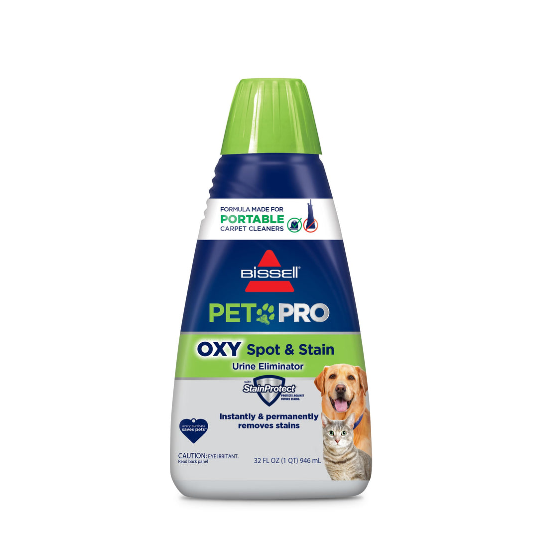 Bissell PET PRO OXY Spot &amp; Stain Formula for Portable Carpet Cleaners, 32 oz., 2034