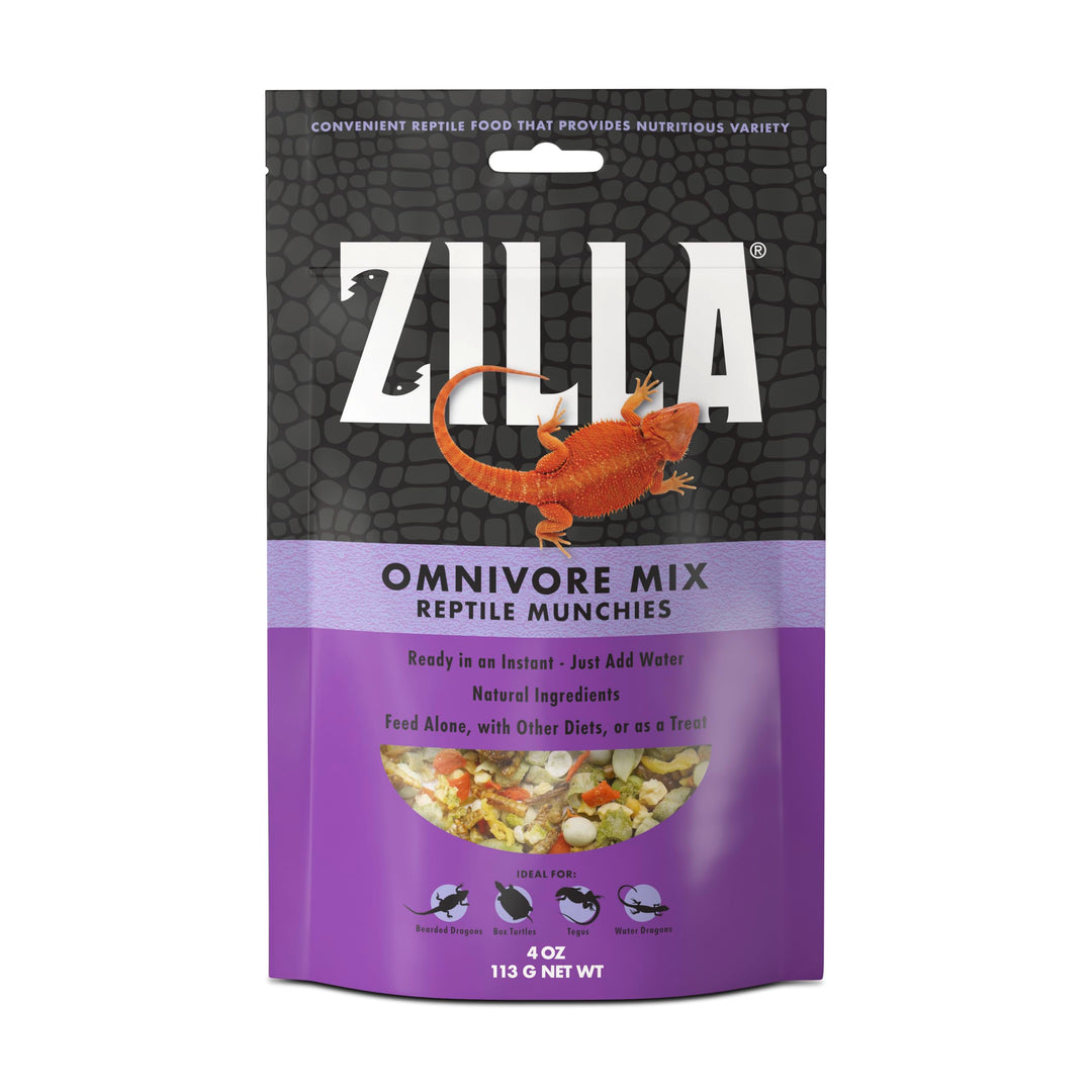 Zilla Reptile Munchies Omnivore Mix, Dehydrated Vegetables, 4 Oz