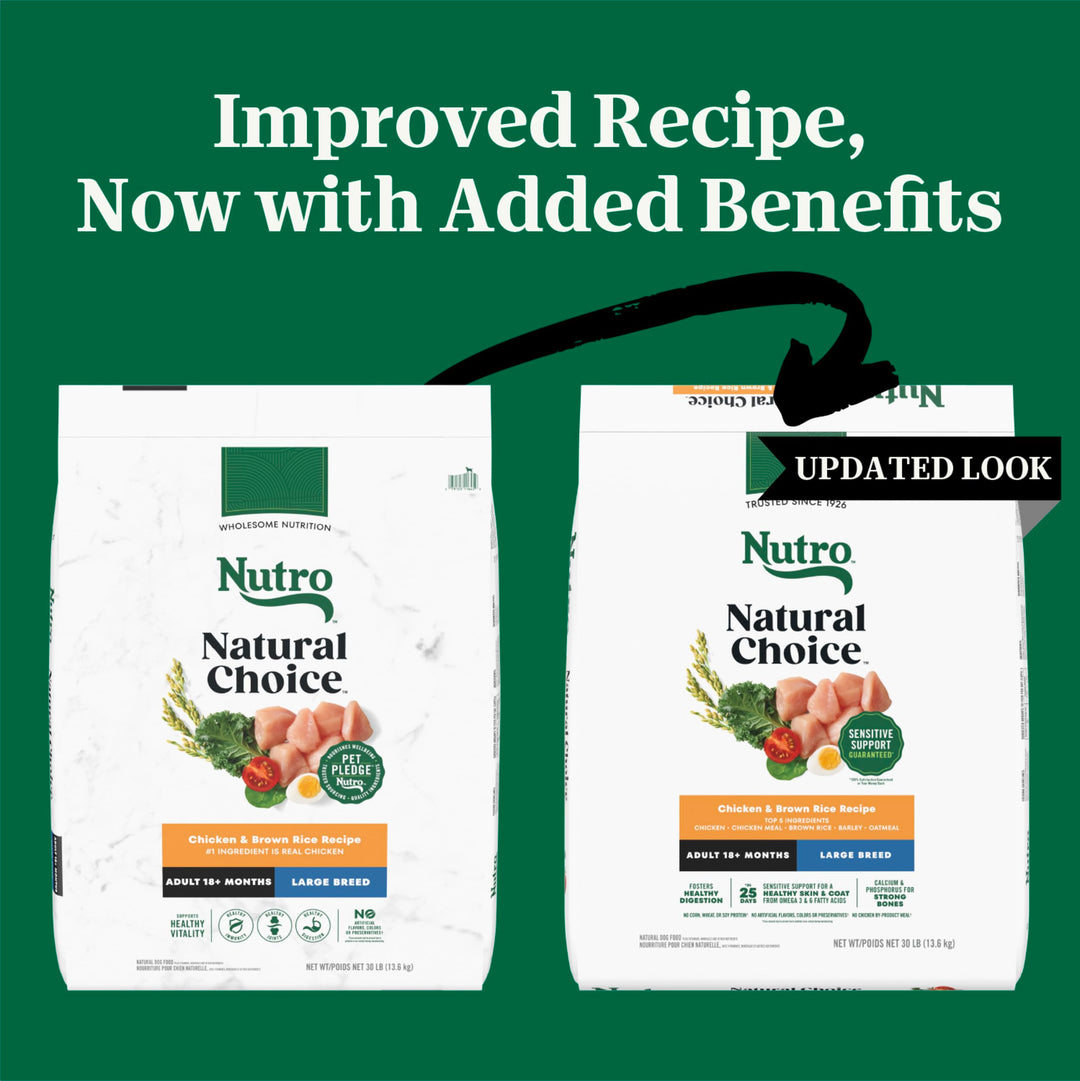 Nutro Natural Choice Large Breed Adult Dry Dog Food, Chicken &amp; Rice, 30 lb