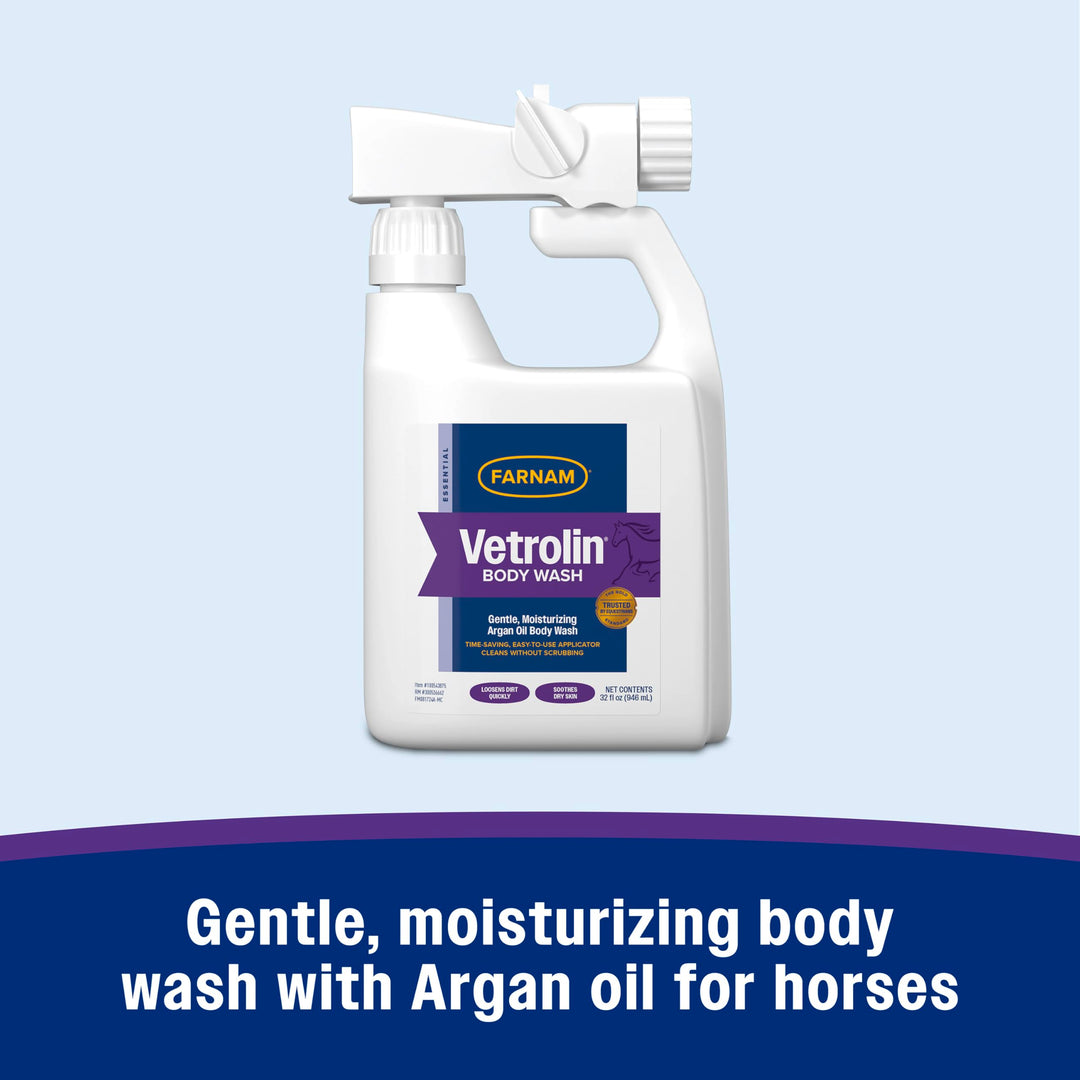 Farnam Vetrolin Body Wash for Horses and Dogs, 32 fl oz.