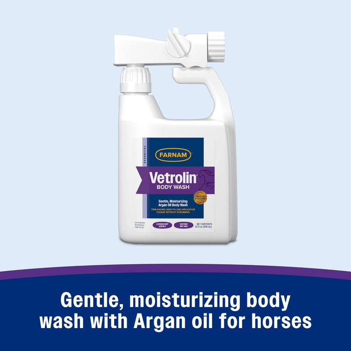 Farnam Vetrolin Body Wash for Horses and Dogs, 32 fl oz.