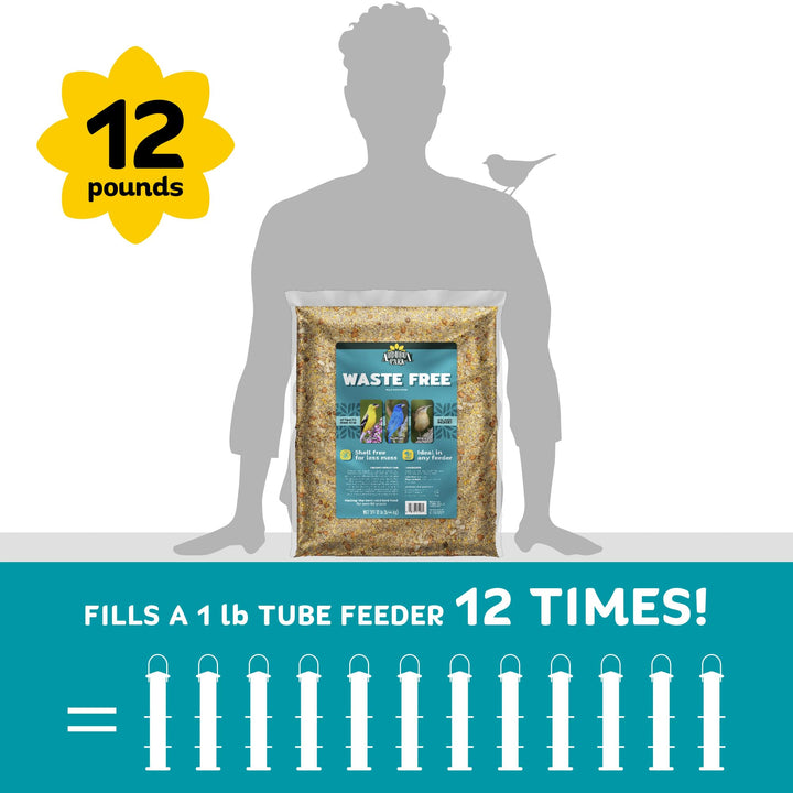 Audubon Park Waste Free Wild Bird Seed, 12 lb
