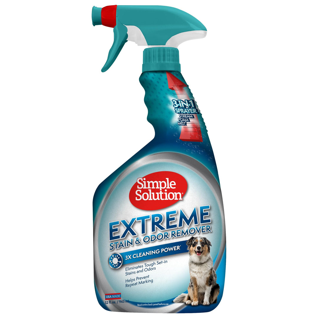 Simple Solution Extreme Stain &amp; Odor Remover, Enzyme Stain Cleaner, 32oz