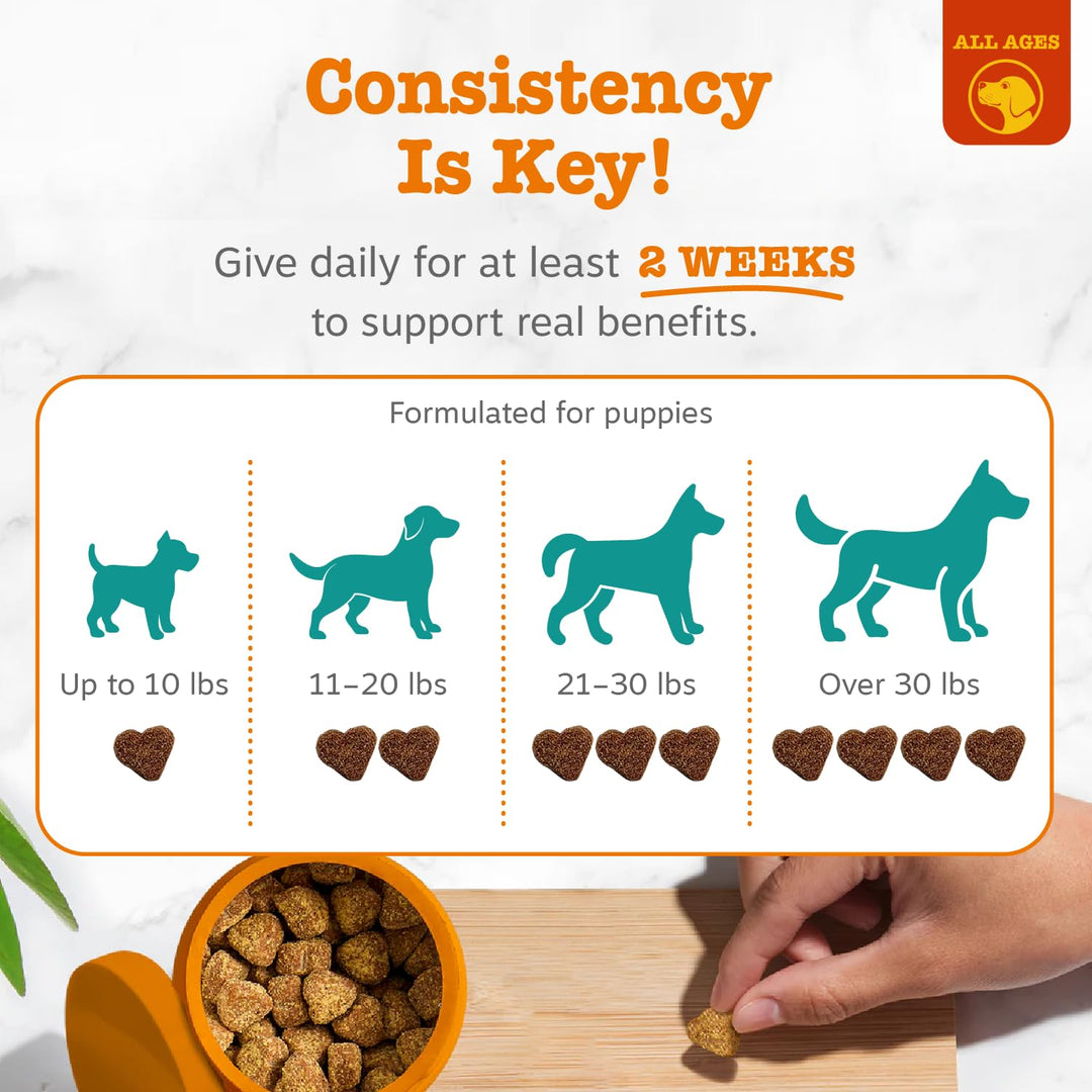 Zesty Paws Puppy Calming Chews for Dogs - Puppy Essentials, Turkey, 90 Ct