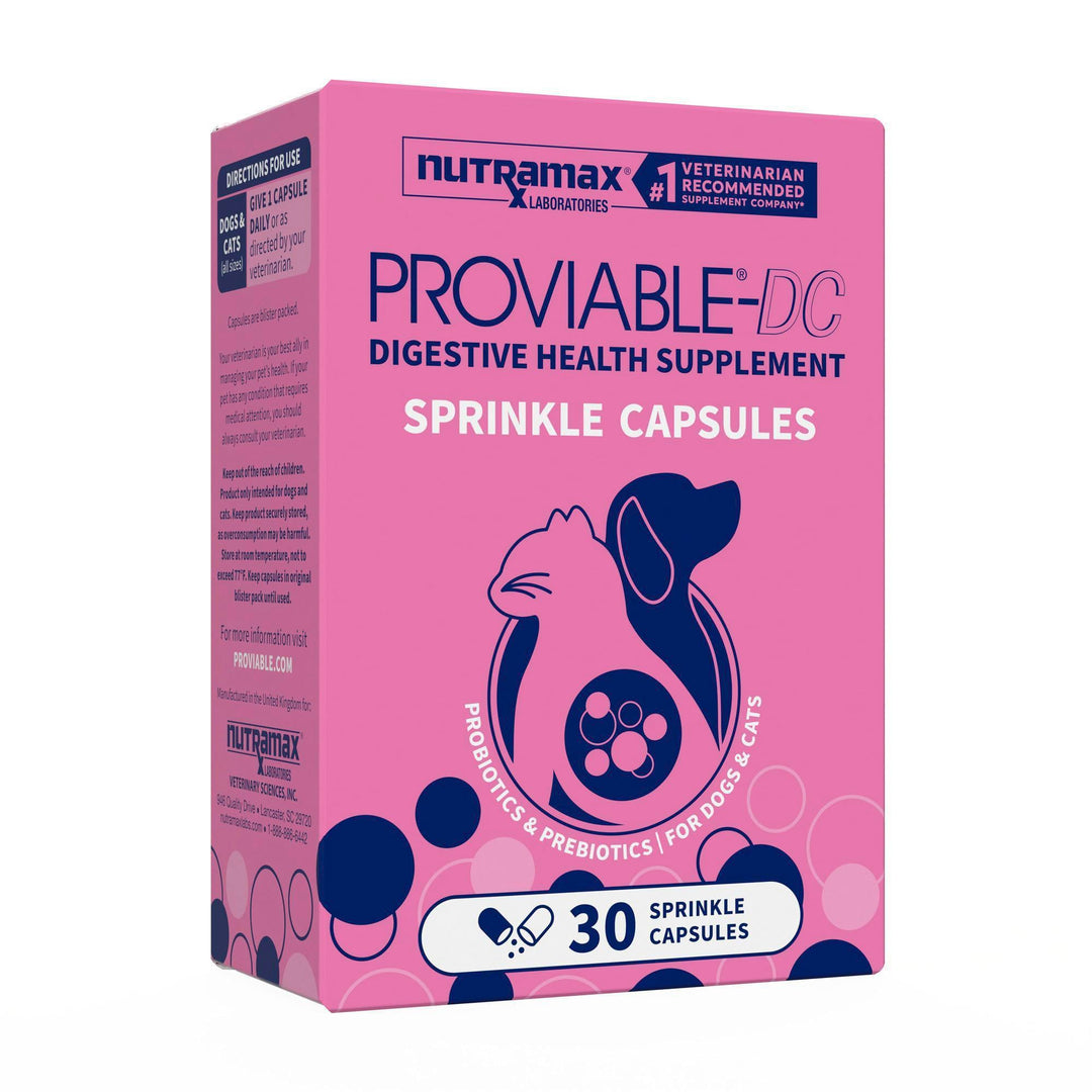 Nutramax Proviable Probiotics for Dogs &amp; Cats, Sprinkle Capsules, 30ct