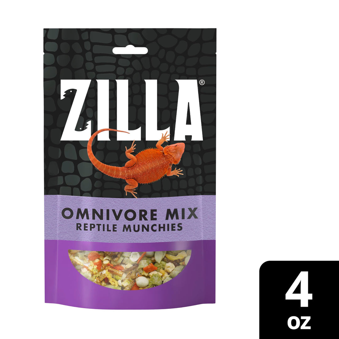 Zilla Reptile Munchies Omnivore Mix, Dehydrated Vegetables, 4 Oz