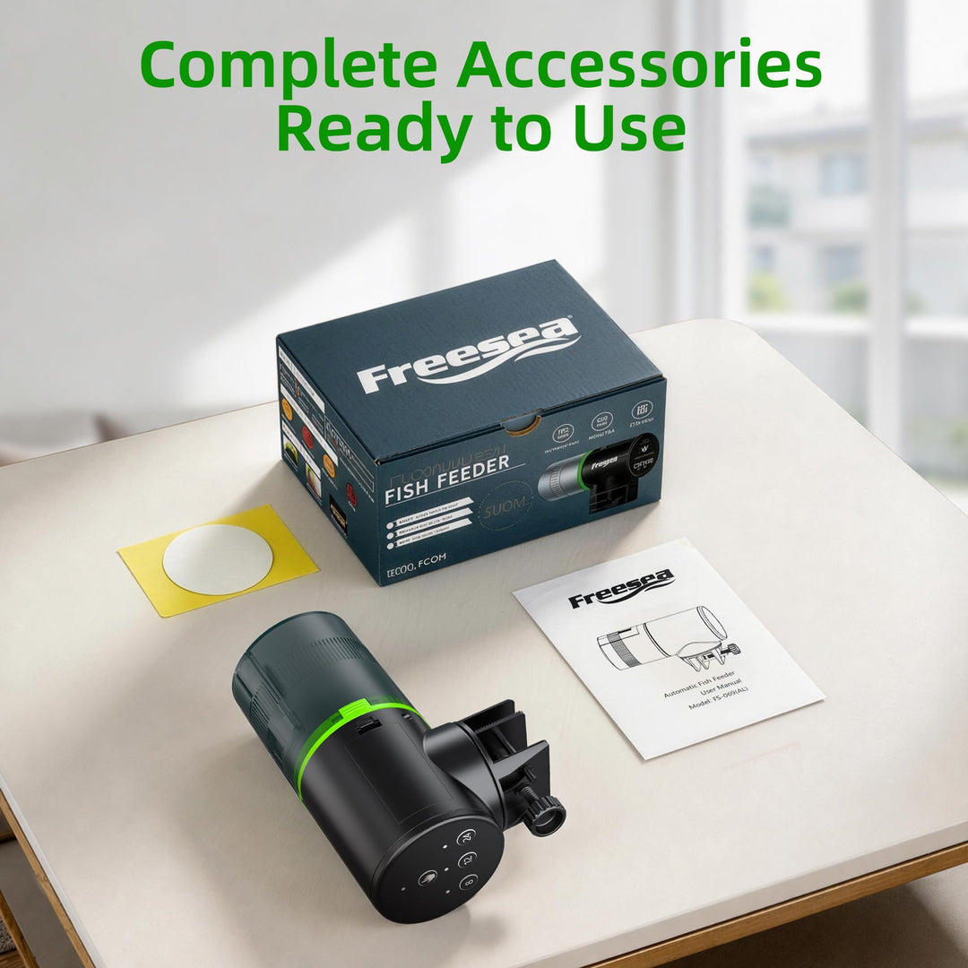 Freesea Automatic Fish Feeder for Aquarium: One-Touch Easy Setup &amp; 3 Timers