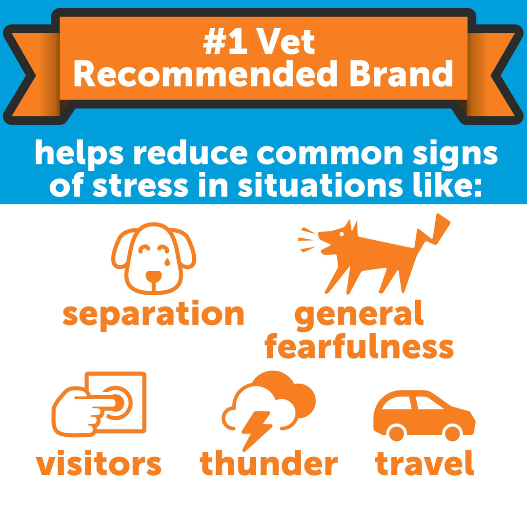 ThunderEase Dog Calming Pheromone Diffuser Kit | Powered by ADAPTIL | Vet Recommended to Relieve Separation Anxiety, Stress Barking and Chewing, and the Fear of Fireworks and Thunderstorms (60 Day Sup