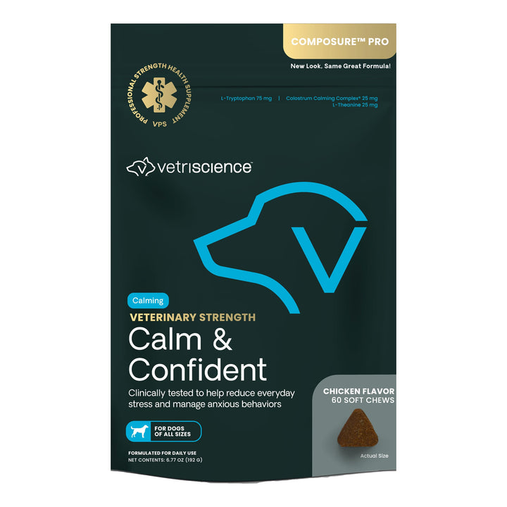 VetriScience Veterinary Strength Calm &amp; Confident, Chicken, 60 Chews
