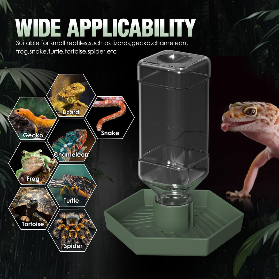NOMOY Reptile Water Dispenser Bowl for Bearded Dragon Tortoise