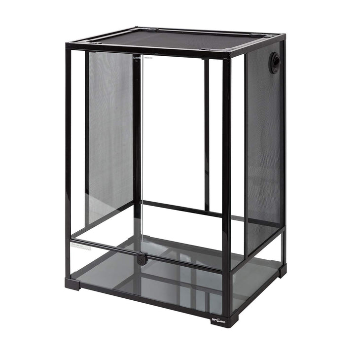 REPTI ZOO 24" x 18" x 36" Reptile Tall Glass Terrarium Rainforest Habitat Double Hinge Door with Screen Ventilation 67 Gallon Reptile Terrarium Easy Assembly