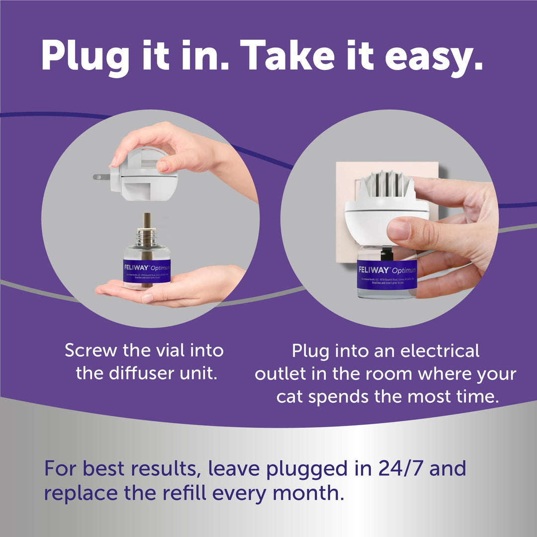 FELIWAY Optimum Cat Calming Diffuser Kit (2 Pack)