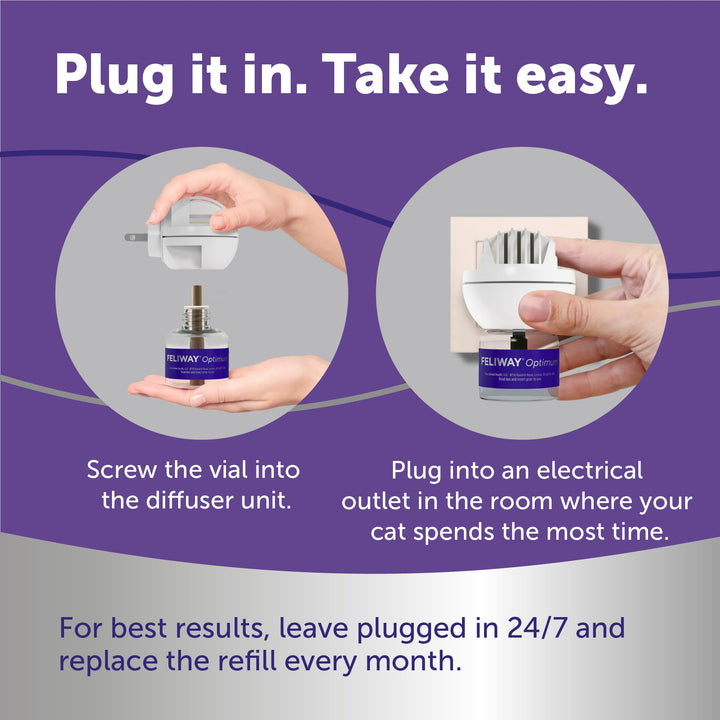 FELIWAY Optimum Cat Calming Diffuser Kit (2 Pack)