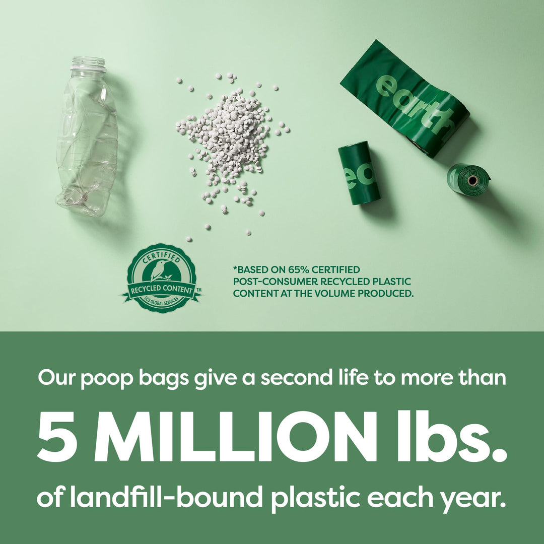 Earth Rated Dog Poop Bags on Refill Rolls, 270 Bags, Unscented