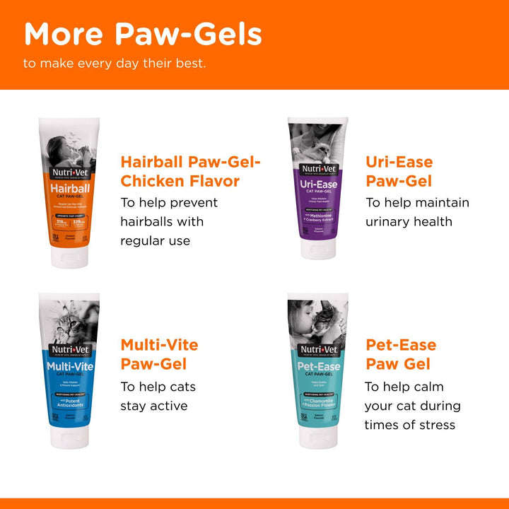 Nutri-Vet Hairball Gel for Cats, Cat Hairball Remedy, Salmon Flavor, 3oz