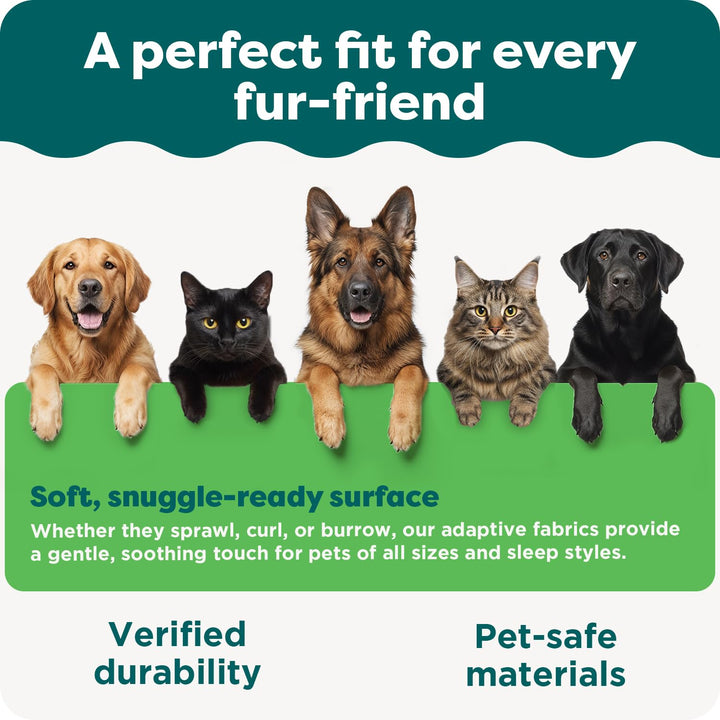 FurHaven ThermaNAP Self Warming Cat Mat, Dog Bed for Crates with Self-Warming Technology for Cozy Rest, Fully Machine Washable, Small, Plush Faux Fur, Gray