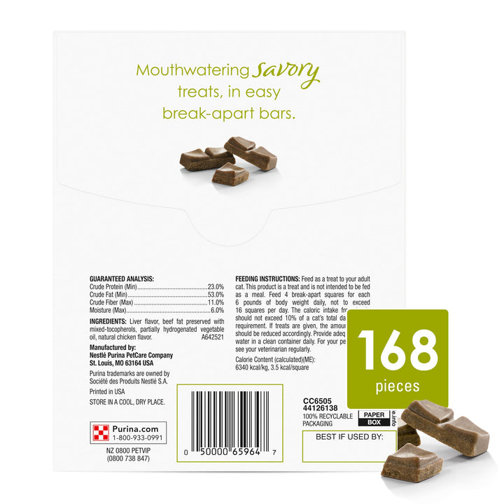 Fancy Feast Purina Limited Ingredient Cat Treats, Savory Cravings Chicken Flavor - 3 oz. Box (Pack of 2)