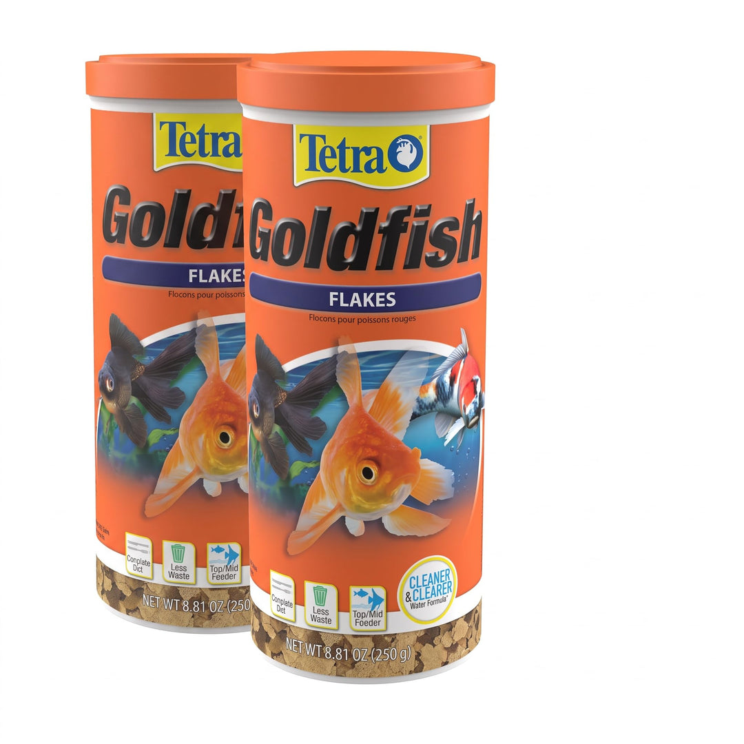 Tetra Goldfish Vitamin C Enriched Flakes Nutritionally Balanced Diet for Goldfish and Small Koi, 8.81 Ounces (250 Grams) (Pack of 2)