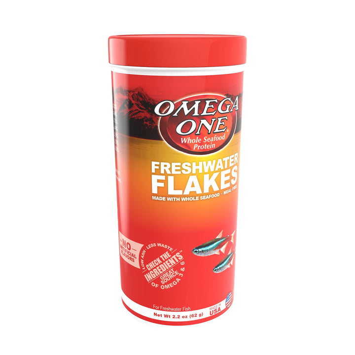 Omega One Freshwater Flakes, 2.2 oz