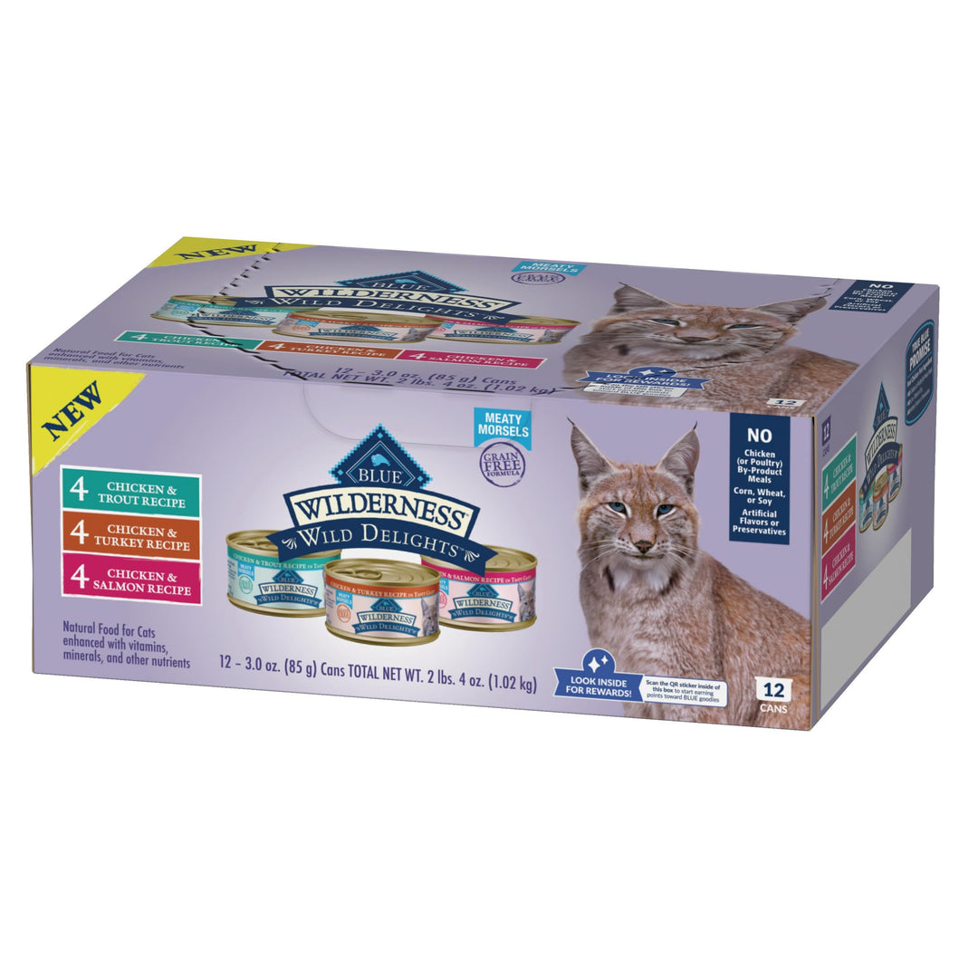 Blue Buffalo Wilderness Wild Delights Meaty Morsels Variety Pack Cat Food