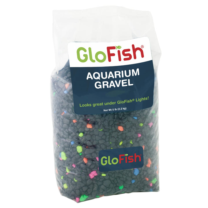 GloFish Aquarium Gravel, Black With Fluorescent Accents, 5 lbs