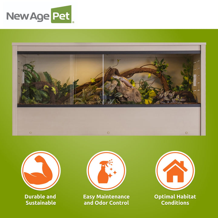 New Age Pet® ECOFLEX® 48" Mojave Reptile Enclosure, Large, Maple
