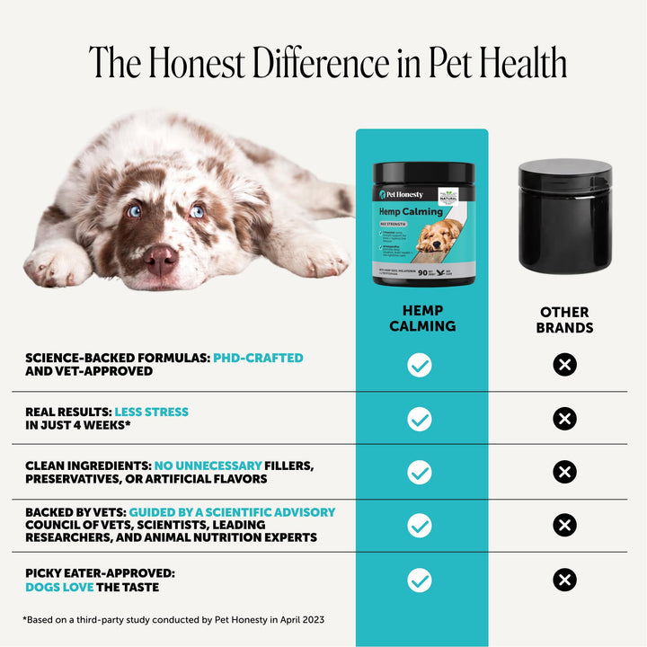 Pet Honesty Vet Recommended Dog Calming Chews with Ashwagandha, 90 Count