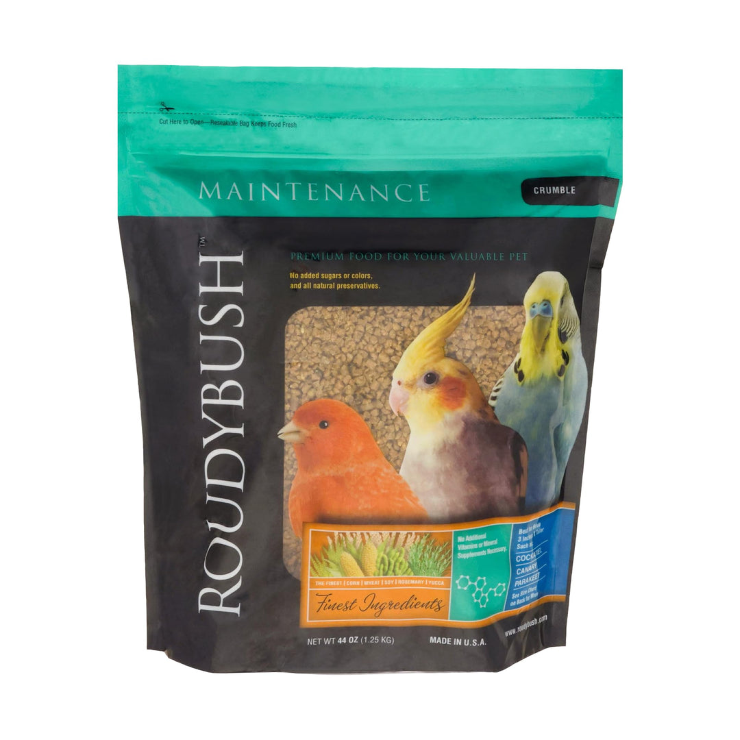 RoudyBush Daily Maintenance Bird Food, Crumble Pellets, 2.75 lb